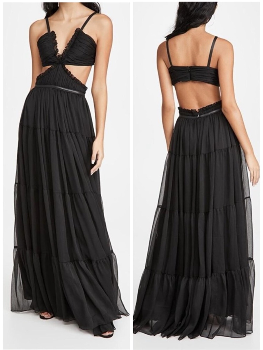 NWT Alexis Biharie Cutout Maxi Dress Black
